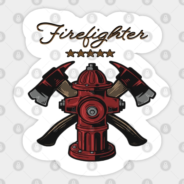 Firefighter Gift- Firefighter Sticker by Leonitrias Welt